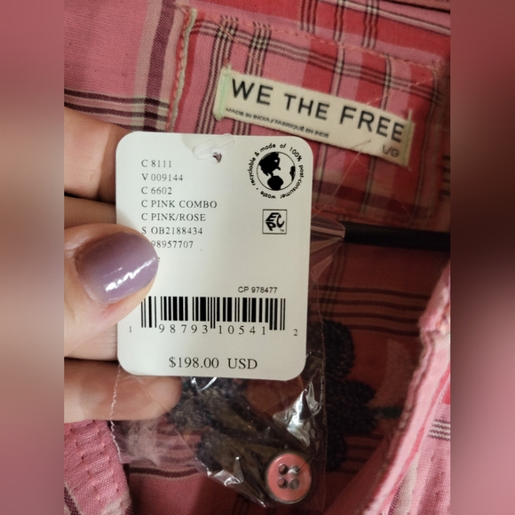 Free People We The Free Embroidered Sashiko Shirt - Picture 8 of 11